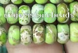 CDE1268 15.5 inches 4*6mm rondelle sea sediment jasper beads