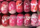 CDE1272 15.5 inches 5*8mm rondelle sea sediment jasper beads