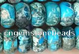 CDE1273 15.5 inches 5*8mm rondelle sea sediment jasper beads