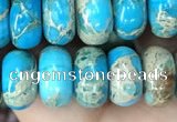 CDE1280 15.5 inches 6*10mm rondelle sea sediment jasper beads