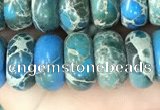 CDE1281 15.5 inches 6*10mm rondelle sea sediment jasper beads