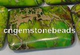 CDE130 15.5 inches 30*45mm rectangle dyed sea sediment jasper beads