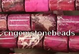 CDE1320 15.5 inches 6*8mm tube sea sediment jasper beads