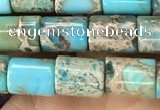 CDE1321 15.5 inches 6*8mm tube sea sediment jasper beads