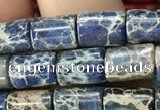 CDE1322 15.5 inches 6*8mm tube sea sediment jasper beads