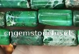 CDE1331 15.5 inches 6*12mm tube sea sediment jasper beads