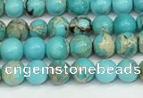 CDE1366 15.5 inches 4mm round sea sediment jasper beads wholesale