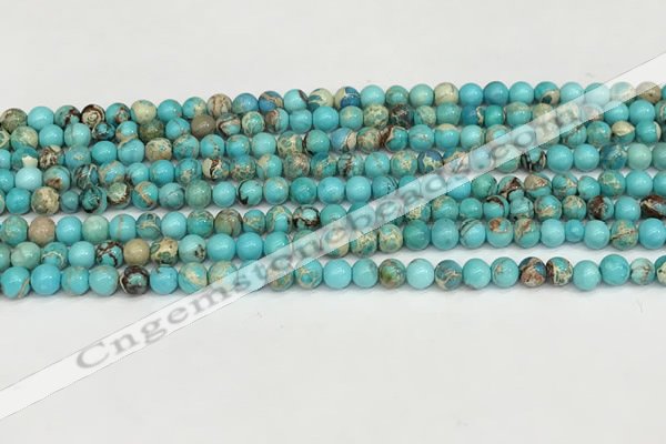 CDE1366 15.5 inches 4mm round sea sediment jasper beads wholesale