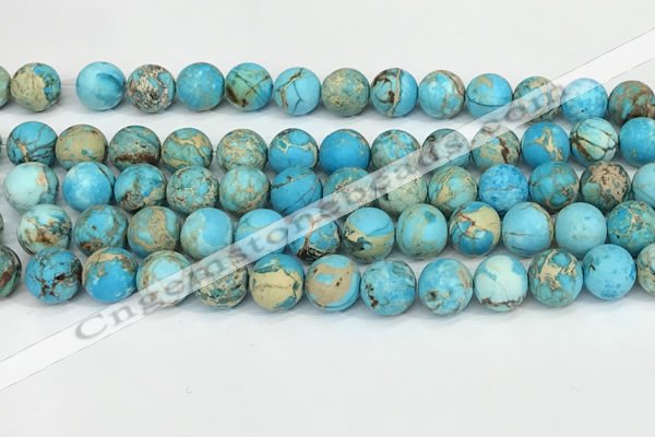 CDE1379 15.5 inches 10mm round matte sea sediment jasper beads