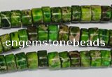 CDE138 15.5 inches 4*8mm heishi dyed sea sediment jasper beads