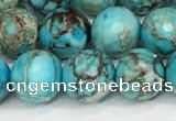 CDE1387 15.5 inches 10mm faceted round sea sediment jasper beads