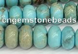 CDE1402 15.5 inches 6*10mm rondelle sea sediment jasper beads