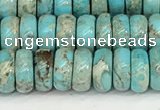 CDE1403 15.5 inches 2.5*6mm rondelle sea sediment jasper beads