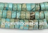 CDE1407 15.5 inches 3*6mm heishi sea sediment jasper beads wholesale