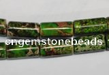 CDE141 15.5 inches 8*17mm tube dyed sea sediment jasper beads