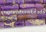 CDE1421 15.5 inches 4*13mm tube sea sediment jasper beads wholesale