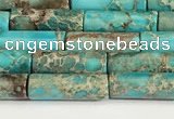 CDE1424 15.5 inches 4*13mm tube sea sediment jasper beads wholesale