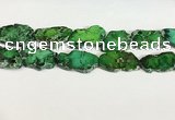 CDE1436 25*35mm - 35*45mm freefrom sea sediment jasper slab beads