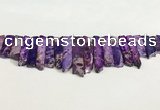 CDE1451 Top drilled 8*15mm - 10*60mm sticks sea sediment jasper beads