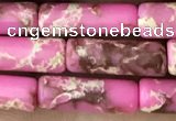 CDE1474 15.5 inches 4*13mm tube synthetic sea sediment jasper beads