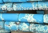 CDE1475 15.5 inches 4*13mm tube synthetic sea sediment jasper beads