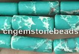 CDE1476 15.5 inches 4*13mm tube synthetic sea sediment jasper beads