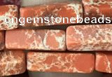 CDE1485 15.5 inches 4*13mm cuboid synthetic sea sediment jasper beads