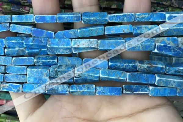 CDE1488 15.5 inches 4*13mm cuboid synthetic sea sediment jasper beads