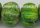 CDE150 15.5 inches 25*34mm pumpkin dyed sea sediment jasper beads