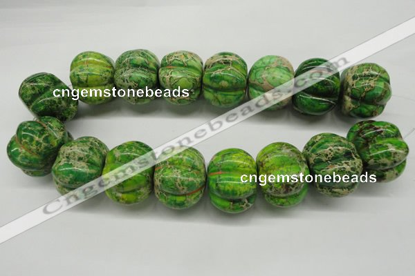 CDE150 15.5 inches 25*34mm pumpkin dyed sea sediment jasper beads