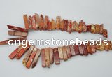 CDE1500 Top drilled 8*20mm - 10*55mm sticks sea sediment jasper beads