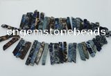 CDE1503 Top drilled 8*20mm - 10*55mm sticks sea sediment jasper beads