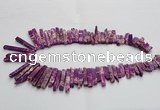 CDE1511 Top drilled 5*15mm - 6*55mm sticks sea sediment jasper beads