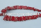 CDE1512 Top drilled 5*15mm - 6*55mm sticks sea sediment jasper beads