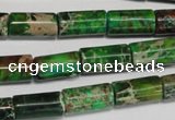 CDE167 15.5 inches 8*16mm tube dyed sea sediment jasper beads