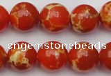 CDE2005 15.5 inches 14mm round dyed sea sediment jasper beads