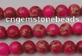 CDE2011 15.5 inches 4mm round dyed sea sediment jasper beads