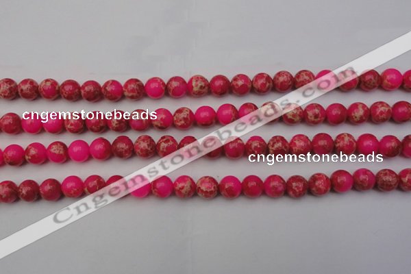 CDE2013 15.5 inches 8mm round dyed sea sediment jasper beads