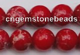 CDE2027 15.5 inches 14mm round dyed sea sediment jasper beads