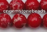 CDE2029 15.5 inches 18mm round dyed sea sediment jasper beads