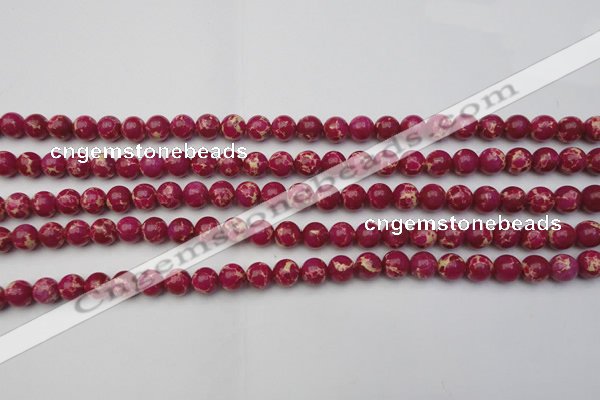 CDE2034 15.5 inches 6mm round dyed sea sediment jasper beads