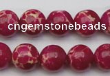 CDE2037 15.5 inches 12mm round dyed sea sediment jasper beads