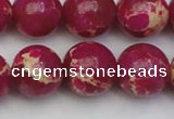 CDE2039 15.5 inches 16mm round dyed sea sediment jasper beads