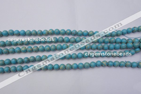 CDE2055 15.5 inches 4mm round dyed sea sediment jasper beads