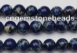 CDE2088 15.5 inches 4mm round dyed sea sediment jasper beads