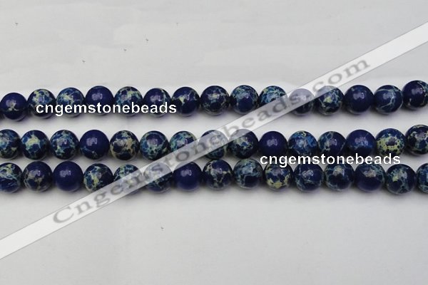 CDE2093 15.5 inches 14mm round dyed sea sediment jasper beads