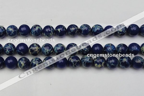 CDE2094 15.5 inches 16mm round dyed sea sediment jasper beads