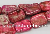 CDE21 15.5 inches 13*18mm rectangle dyed sea sediment jasper beads