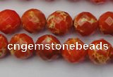 CDE2101 15.5 inches 8mm faceted round dyed sea sediment jasper beads