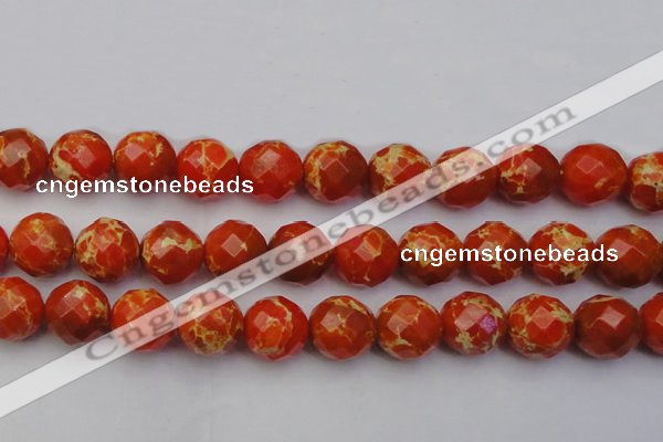 CDE2109 15.5 inches 24mm faceted round dyed sea sediment jasper beads